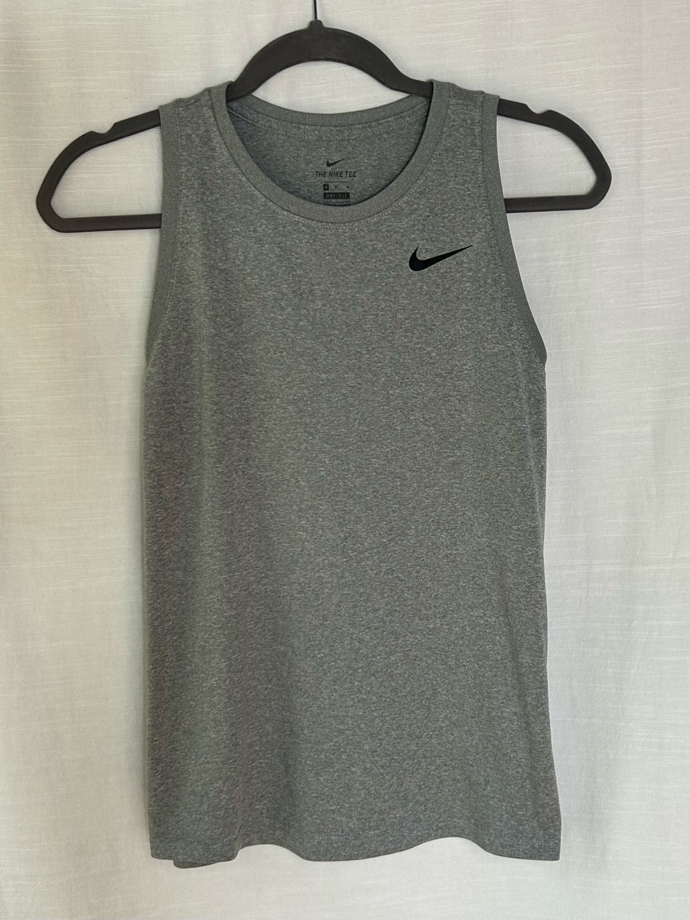 Nike Women’s Neutral Grey Racerback Athletic Activewear Dri-Fit Tank Top